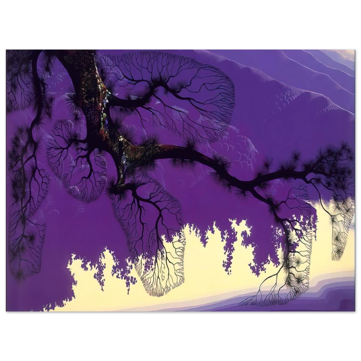 Eyvind Earle - Purple Coastline  75x100 cm / 30x40inches Fine Art Poster