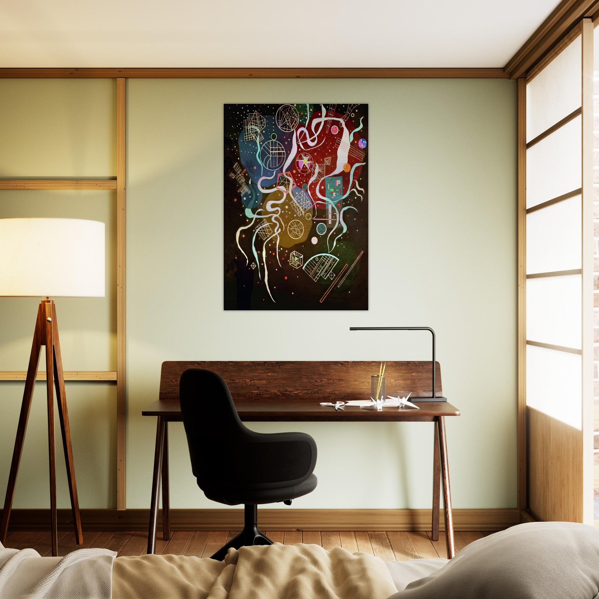 MOVEMENT I 1935 - Wassily Kandinsky Brushed Aluminum Print - 70x100 cm / 28x40 inches | Wassily Kandinsky Aluminum Print | Wassily Kandinsky Prints