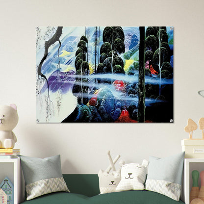 Along the Coast - Eyvind Earle Acrylic Print - 70x100 cm / 28x40″ inches