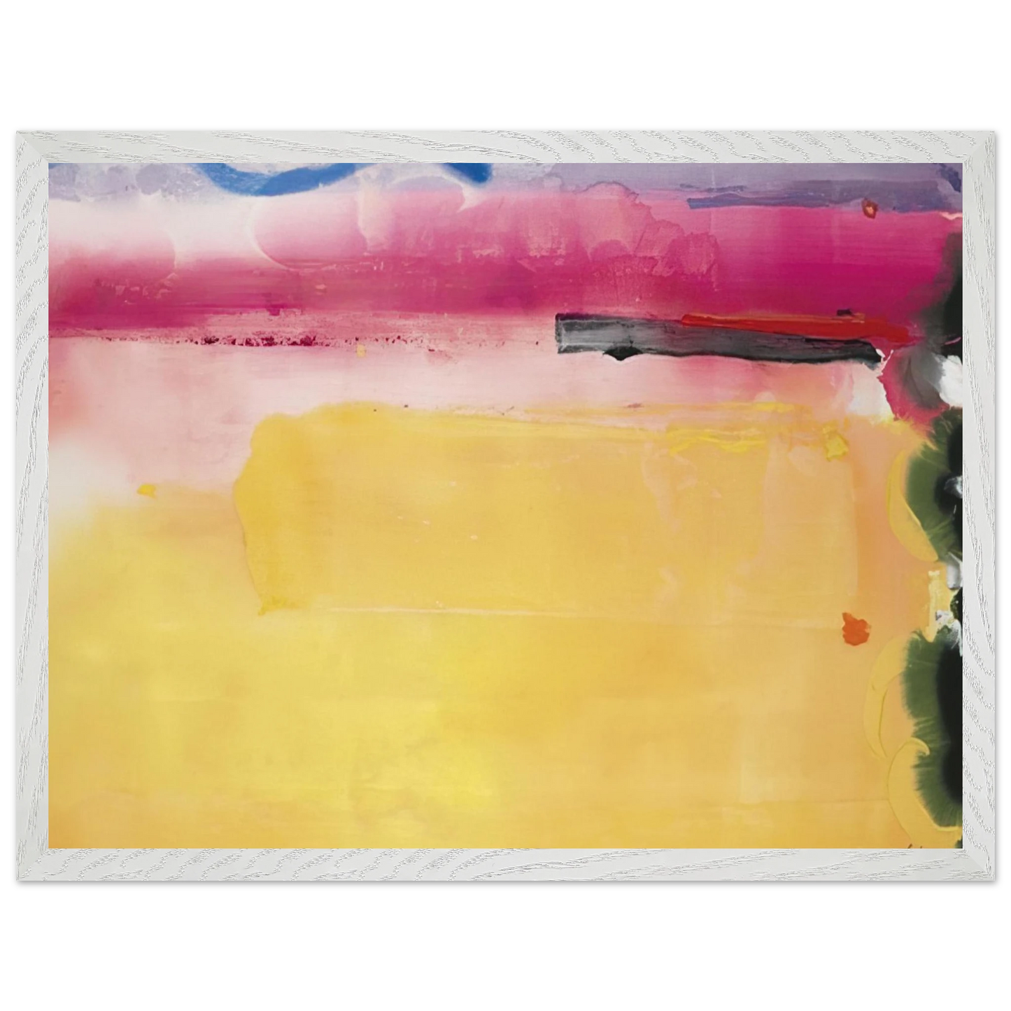 Helen Frankenthaler - Black-Eyed Susan - 1988 Wall art - A2 (42 x 59.4  cm) - Premium Wooden Framed Poster With Fine Art Paper-canvas - Black frame
