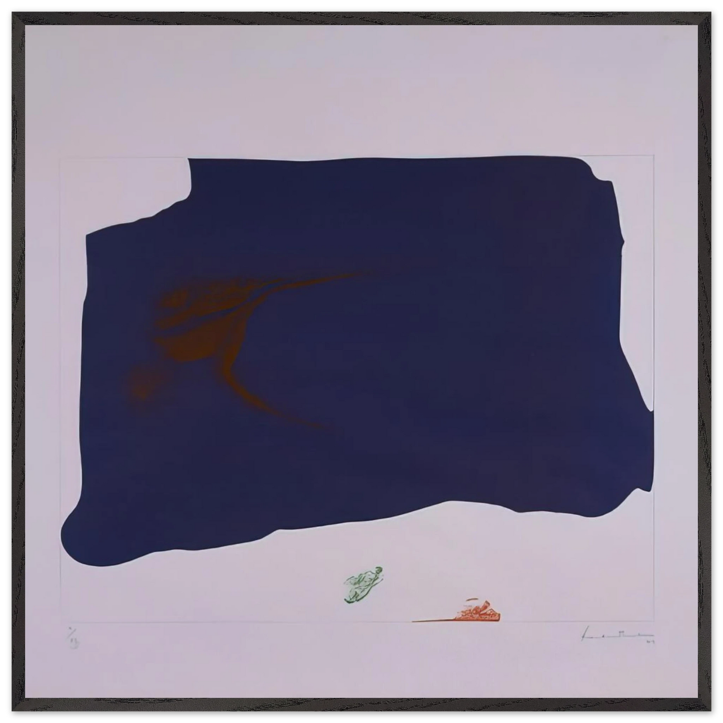 Helen Frankenthaler - Variation II on Mauve Corner - 1969 Wall art - 50x70 cm / 20x28 inches - Fine Art Poster-canvas - -