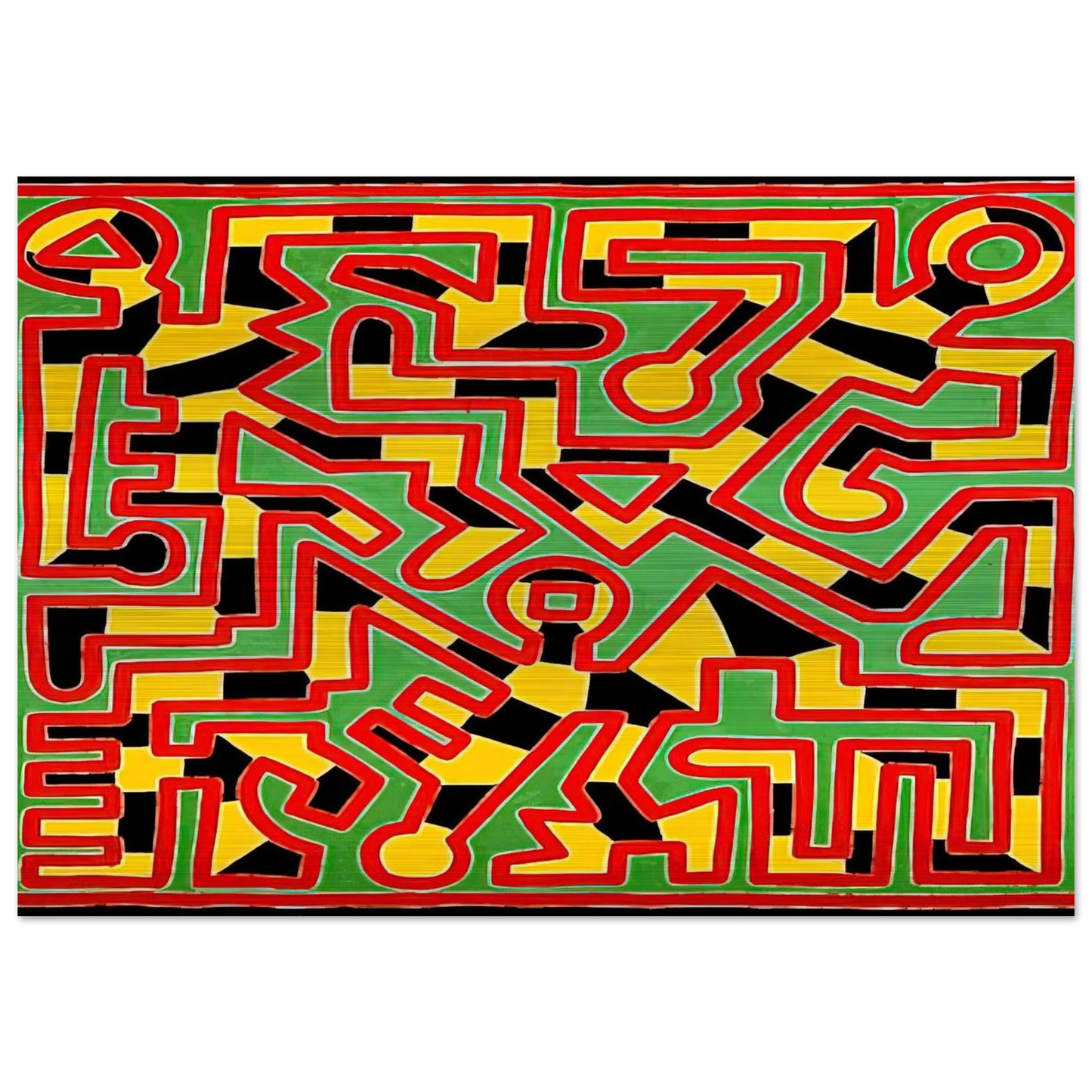 UNTITLED 1988 - Keith Haring Brushed Aluminum Print - 70x100 cm / 28x40 inches | Keith Haring Aluminum Print | Keith Haring Prints