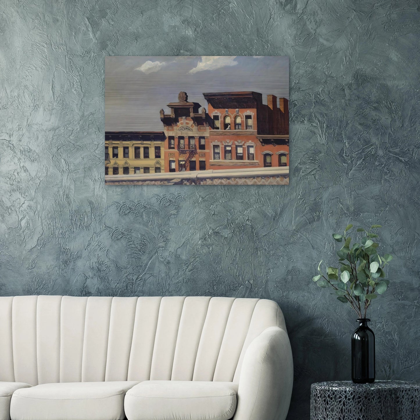 From Williamsburg Bridge - Edward Hopper Brushed Aluminum Print - 70x100 cm / 28x40 inches | Edward Hopper Aluminum Print | Edward Hopper Prints