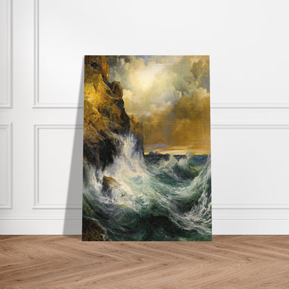 The Receding Wave - Thomas Moran Brushed Aluminum Print - 70x100 cm / 28x40 inches | Thomas Moran Aluminum Print | Thomas Moran Prints
