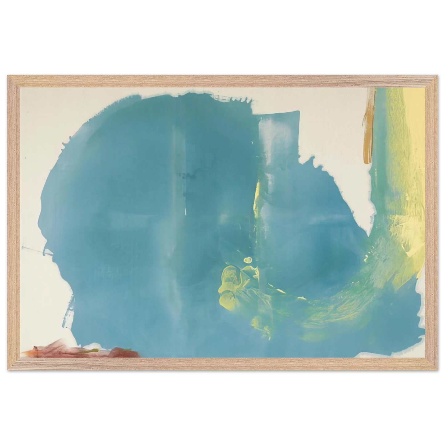 Helen Frankenthaler - Where Necessary - 1977 Wall art - 60x80 cm / 24x32 inches - Premium Wooden Framed Poster With Fine Art Paper-canvas - White frame