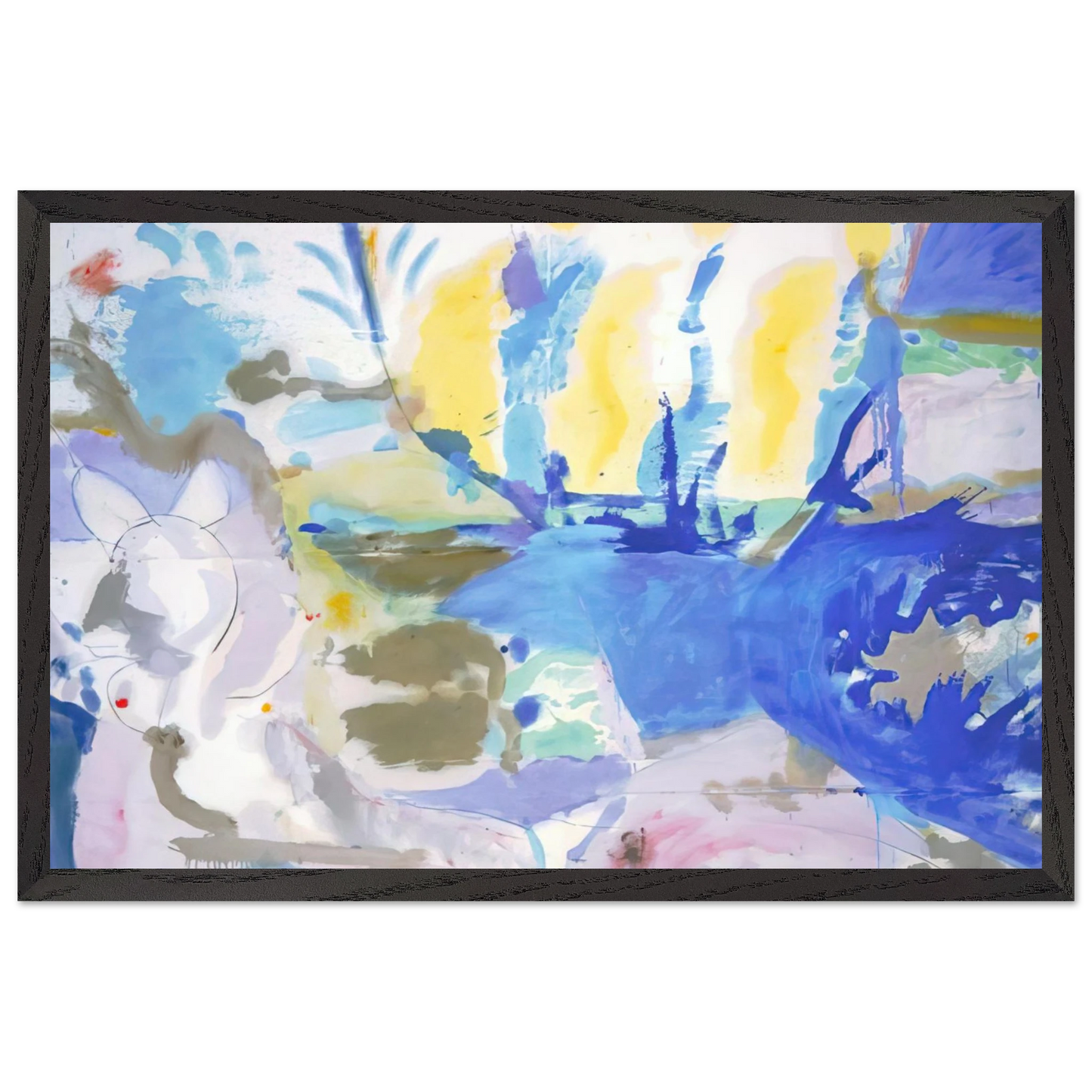 Helen Frankenthaler - Basque Beach - 1958 Wall art - 30x45 cm / 12x18 inches - Fine Art Poster-canvas - -
