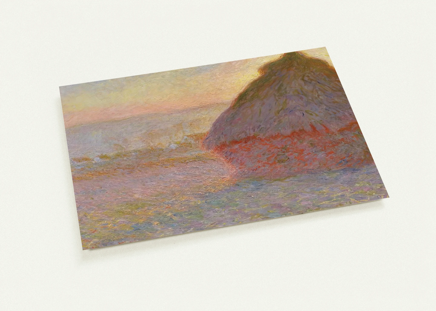 Grainstack Sunset By claude monet Pack of 10 Post Cards | claude monet Post Cards | A6 (10.5 x 14.8 cm) - 4.1 x 5.8 inches
