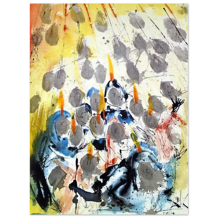 Salvador Dali - APPARUERUNT ILLIS DISPERTITAE LINGUAE ACTS 1 14 1967  75x100 cm / 30x40inches Fine Art Poster