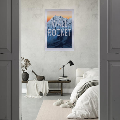WALL ROCKET 2013 - Edward Ruscha Brushed Aluminum Print - 70x100 cm / 28x40 inches | Edward Ruscha Aluminum Print | Edward Ruscha Prints