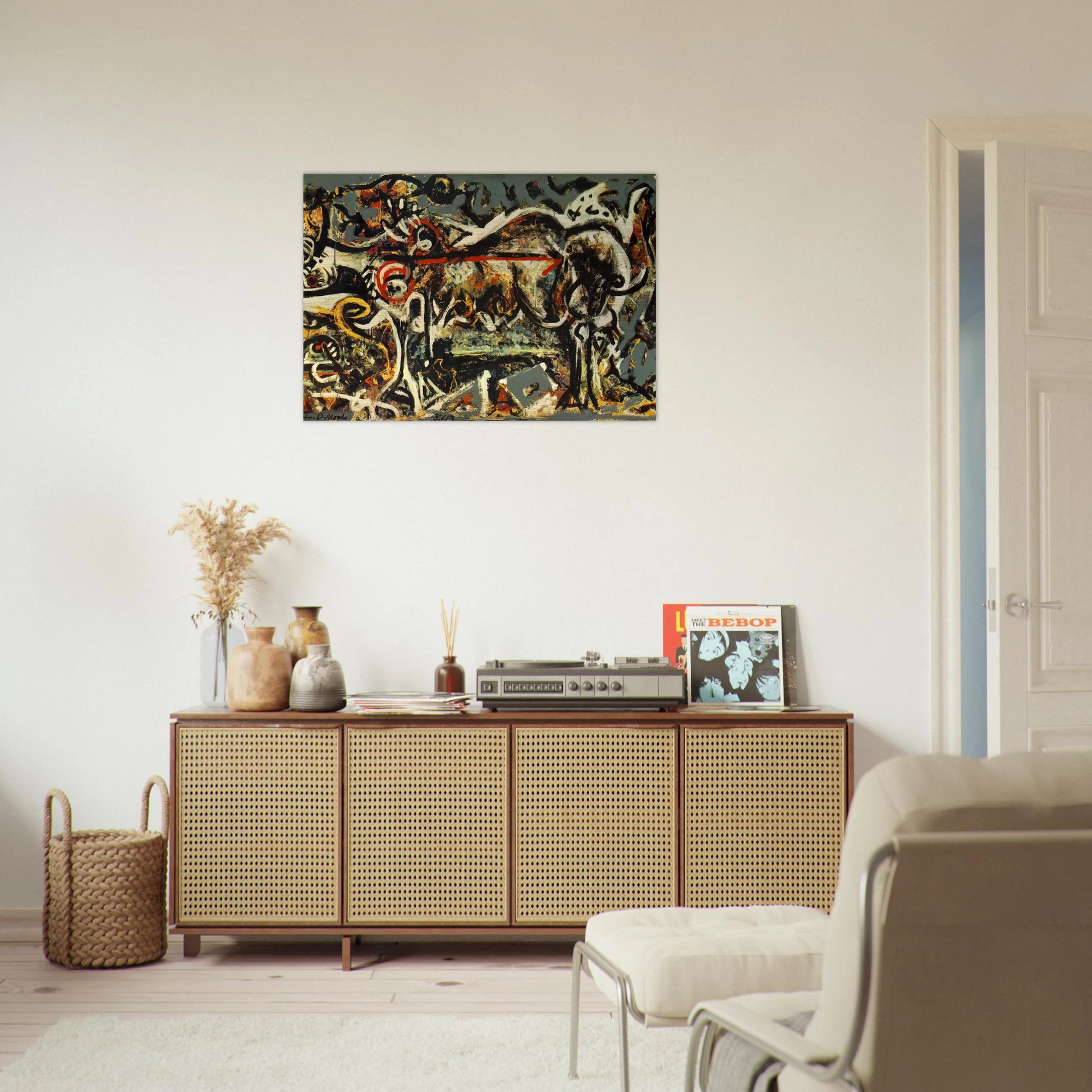 THE SHE WOLF - Jackson Pollock Brushed Aluminum Print - 70x100 cm / 28x40 inches | Jackson Pollock Aluminum Print | Jackson Pollock Prints