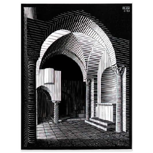 MC Escher - PORTA MARIA DELL OSPIDALE Wall Art - 21x29.7 cm / 8x12" - Fine Art Poster - -