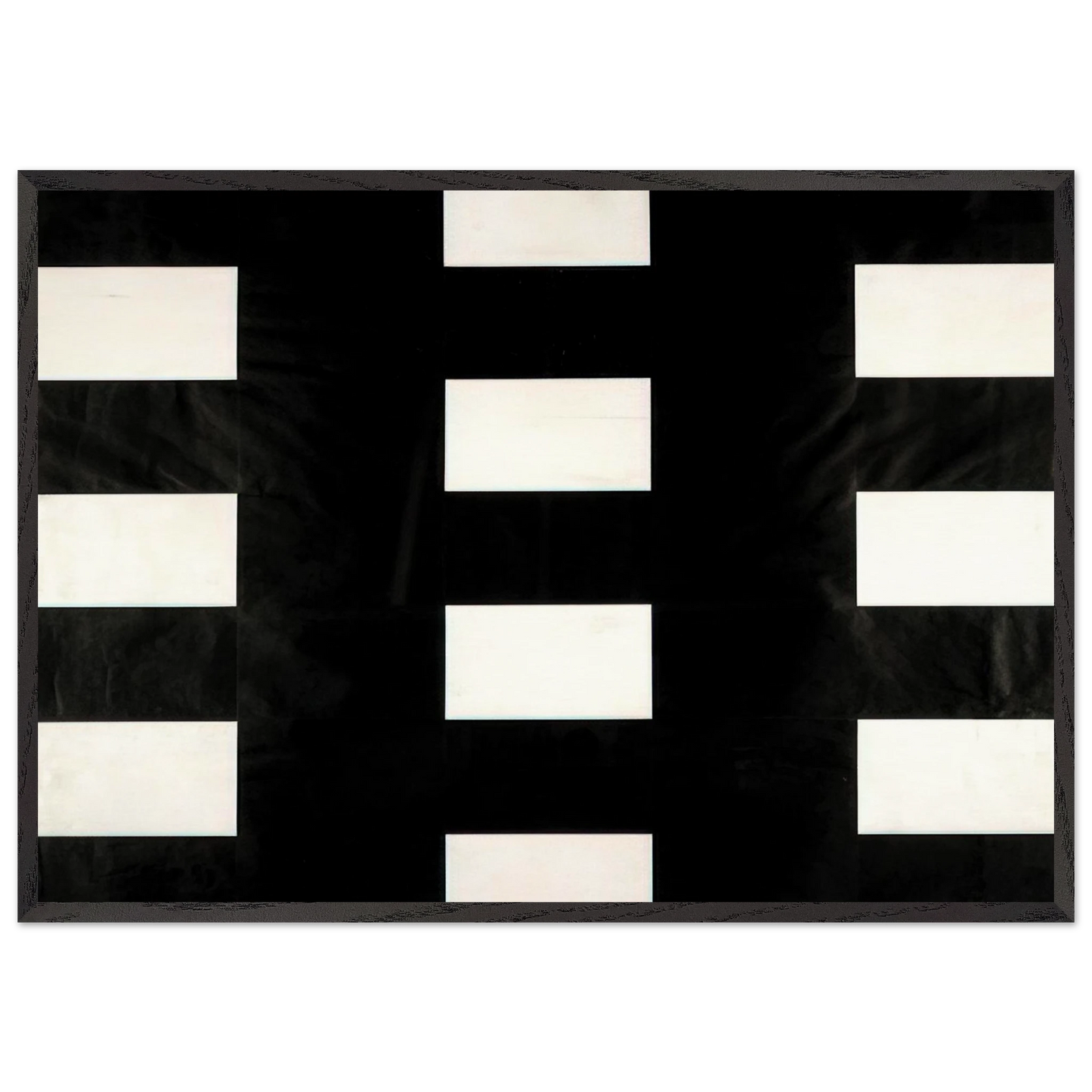 White and Black - Ellsworth Kelly 70x100 cm / 28x40 inches Framed Art Print – Black Wooden Frame