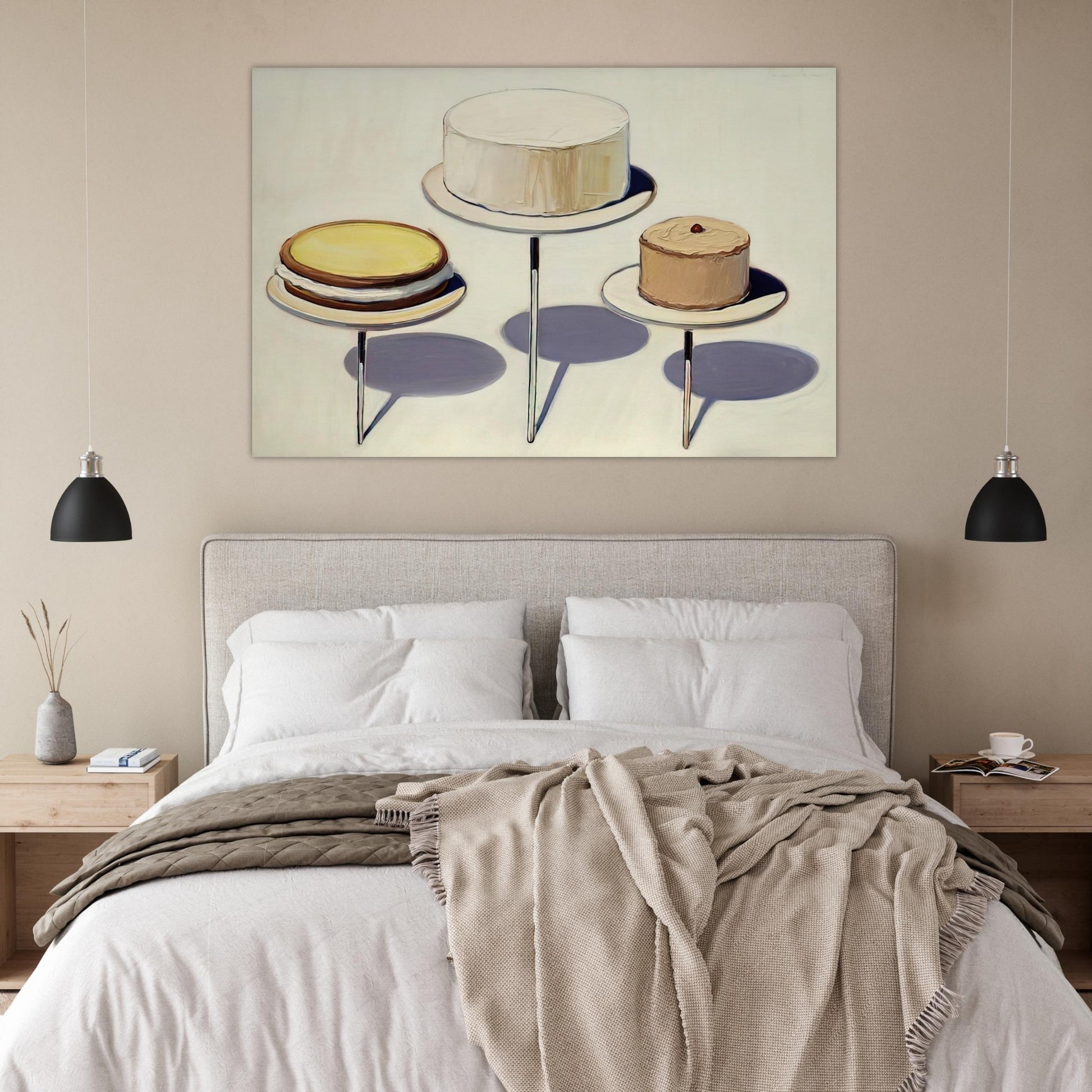 Display Cakes - 1963 - Wayne Thiebaud Art Prints - 100x150 cm / 40x60″ inches | Wayne Thiebaud Poster | Wayne Thiebaud Prints