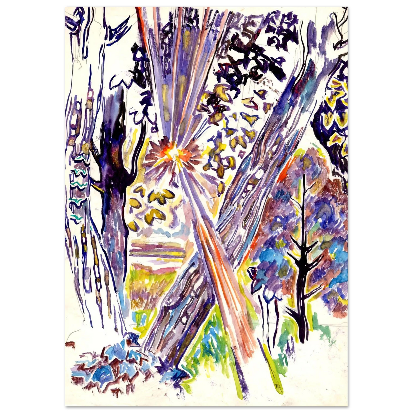 Walter Inglis Anderson - Walter Anderson Wall art - 30x45 cm / 12x18 inches - Premium Wooden Framed Poster With Fine Art Paper-canvas - White frame