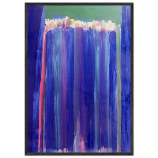 Marine Mystery - 1972 - Ronnie Landfield 70x100 cm / 28x40 inches Framed Art Print – Black Wooden Frame