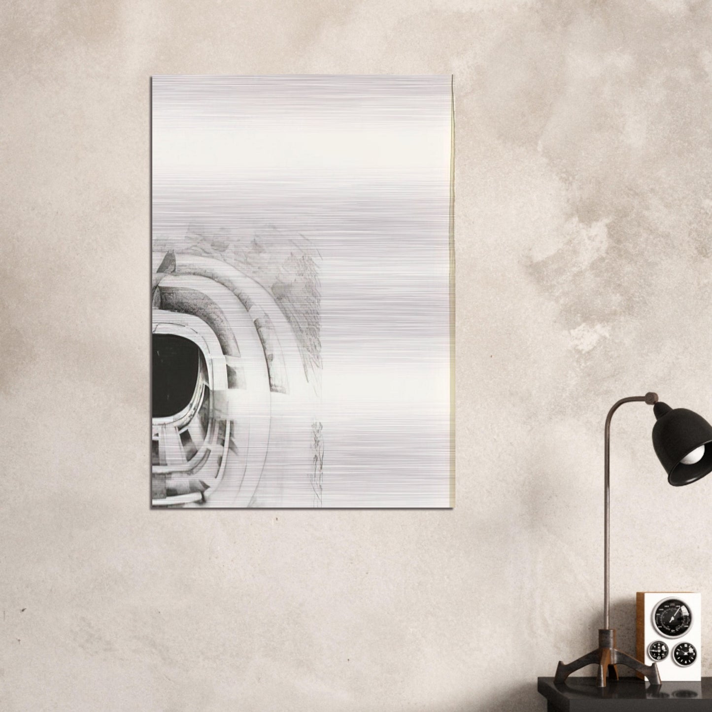 NINTH STONE 1968 - Lee Bontecou Brushed Aluminum Print - 70x100 cm / 28x40 inches | Lee Bontecou Aluminum Print | Lee Bontecou Prints