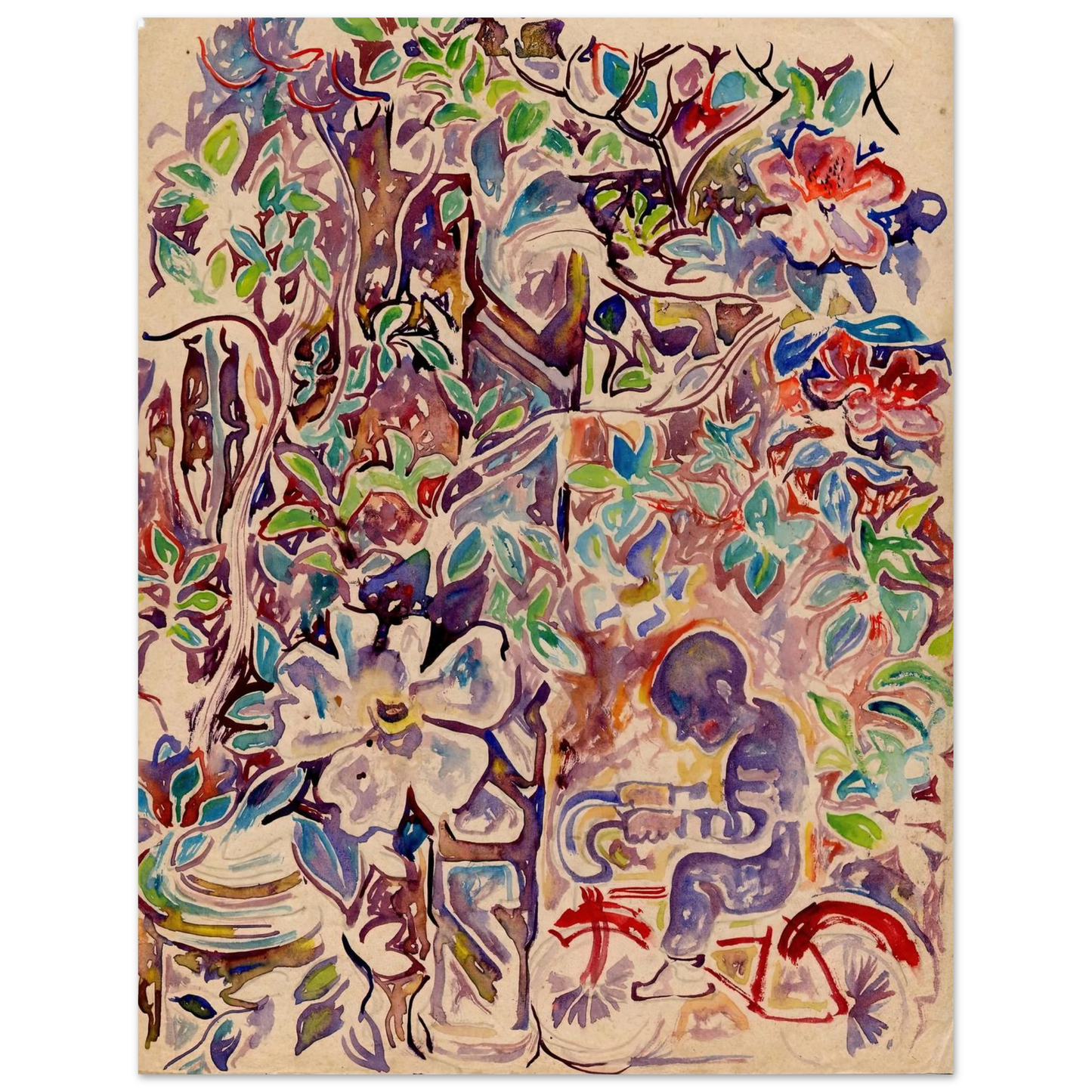 Walter Inglis Anderson - Walter Anderson Wall art - 50x70 cm / 20x28 inches - Premium Wooden Framed Poster With Fine Art Paper-canvas - White frame