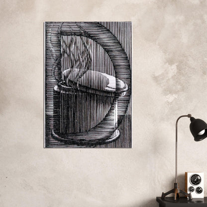 INITIAL D - MC Escher Brushed Aluminum Print - 70x100 cm / 28x40 inches | MC Escher Aluminum Print | MC Escher Prints