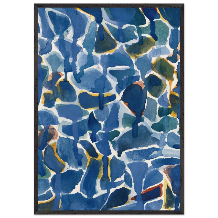 Untitled  SF54-077  - Sam Francis 70x100 cm / 28x40 inches Framed Art Print – Black Wooden Frame