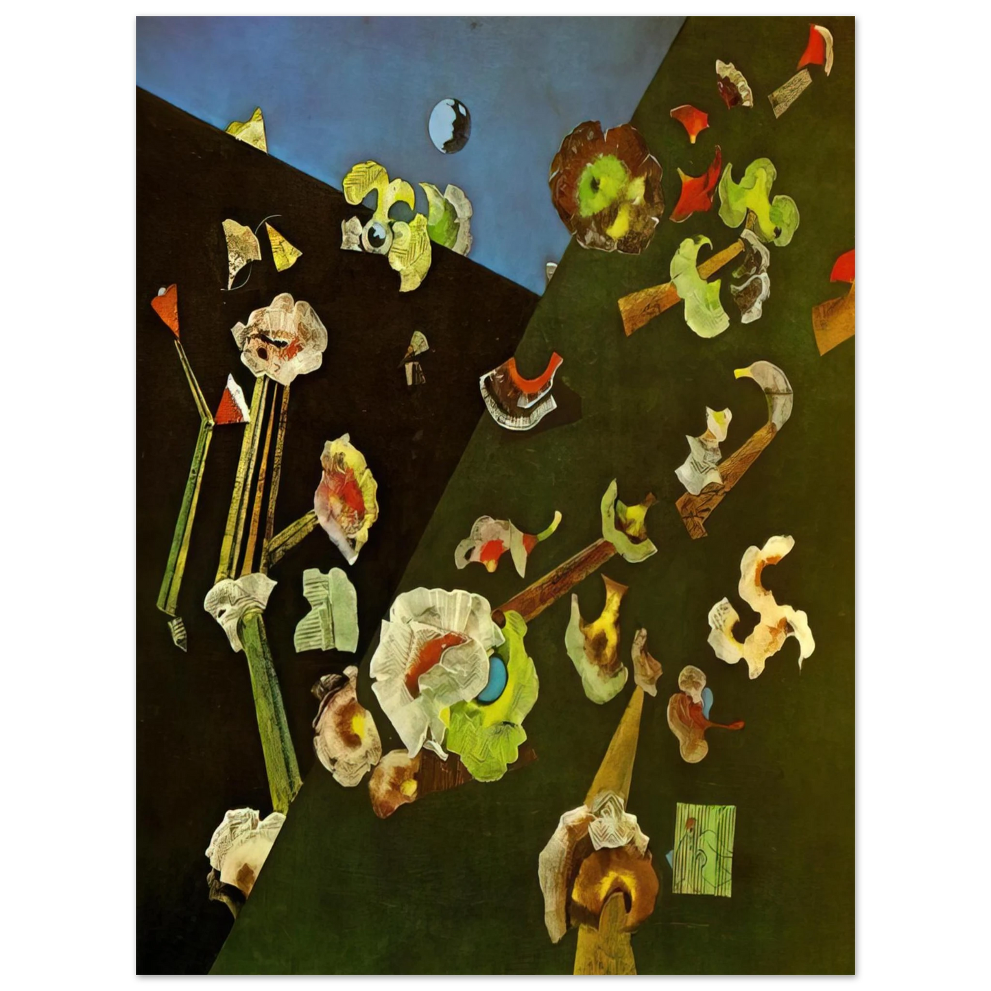 Max Ernst - Snow Flowers  75x100 cm / 30x40inches Fine Art Poster