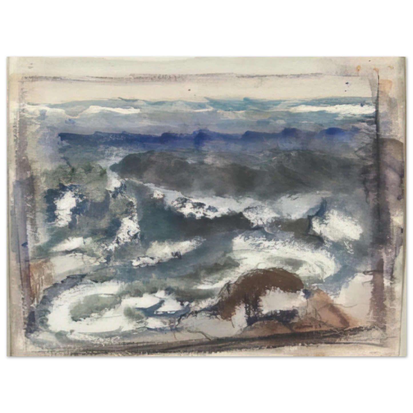 John Marin - The Sea - 1923  75x100 cm / 30x40inches Fine Art Poster