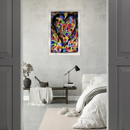 CONFETTI HEART 1985 - Jim Dine Brushed Aluminum Print - 70x100 cm / 28x40 inches | Jim Dine Aluminum Print | Jim Dine Prints