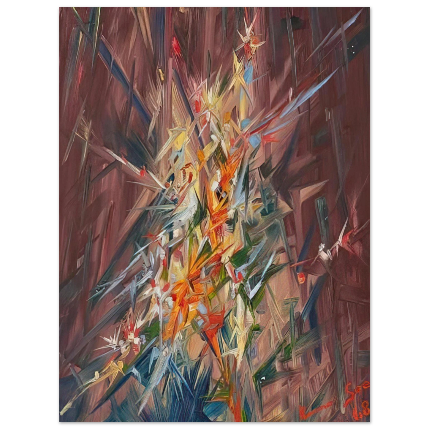 Konrad Zuse - Untitled - 1968  75x100 cm / 30x40inches Fine Art Poster