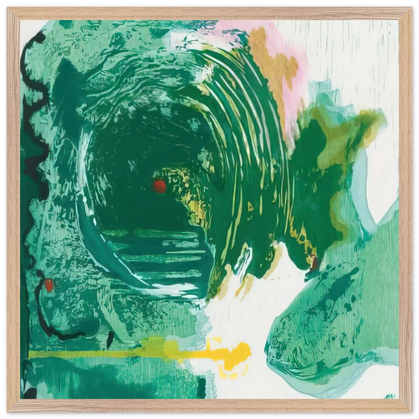 Helen Frankenthaler - Radius - 1993 Wall art - 45x60 cm / 18x24 inches - Premium Wooden Framed Poster With Fine Art Paper-canvas - White frame