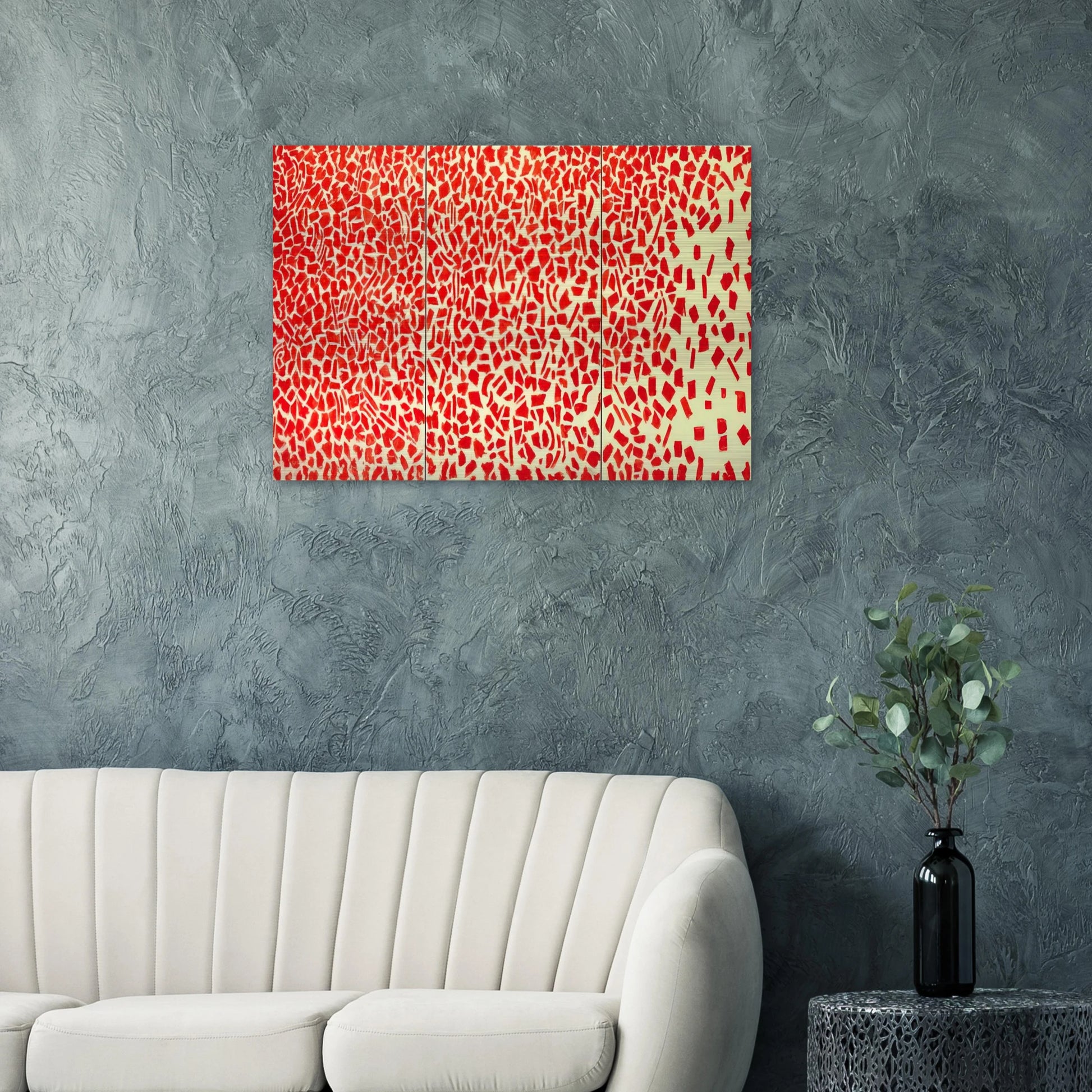 RED AZALEAS SINGING AND DANCING ROCK AND ROLL MUSIC 1976 - Alma Woodsey Thomas Brushed Aluminum Print - 70x100 cm / 28x40 inches | Alma Woodsey Thomas Aluminum Print | Alma Woodsey Thomas Prints