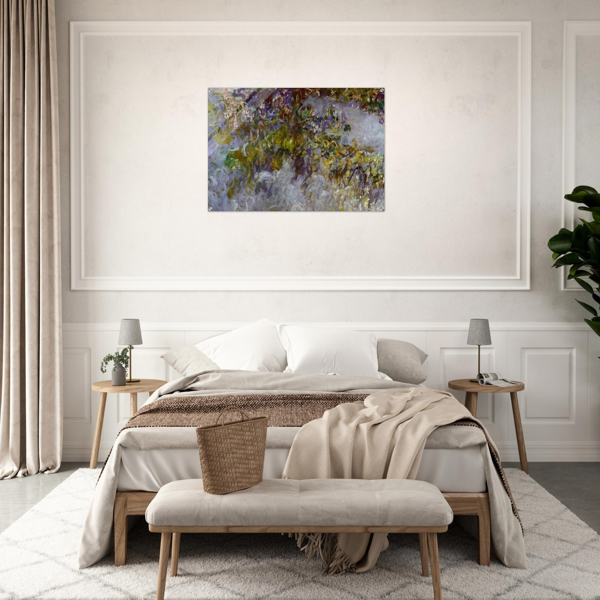Wisteria left half - claude monet Acrylic Print - 70x100 cm / 28x40″ inches | claude monet Wall Art | claude monet Prints