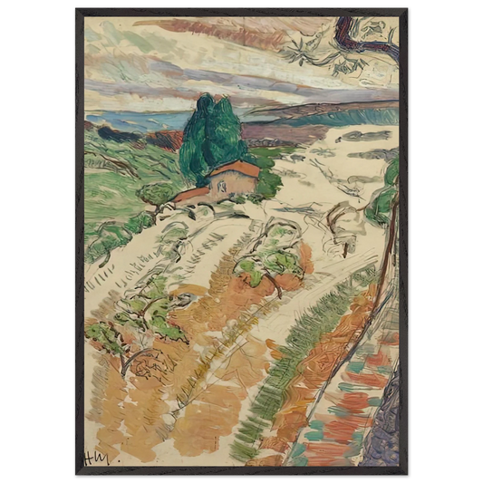PAYSAGE ST TROPEZ 1904 - Henri Matisse 70x100 cm / 28x40 inches Framed Art Print – Black Wooden Frame