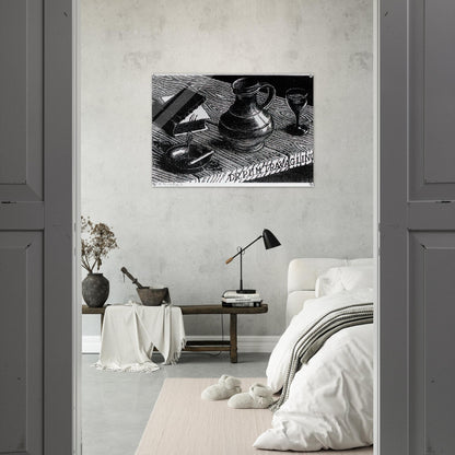 BOOKPLATE DR P H M TRAVAGLINO - MC Escher Acrylic Print - 70x100 cm / 28x40″ inches | Maurits Cornelis Escher Prints