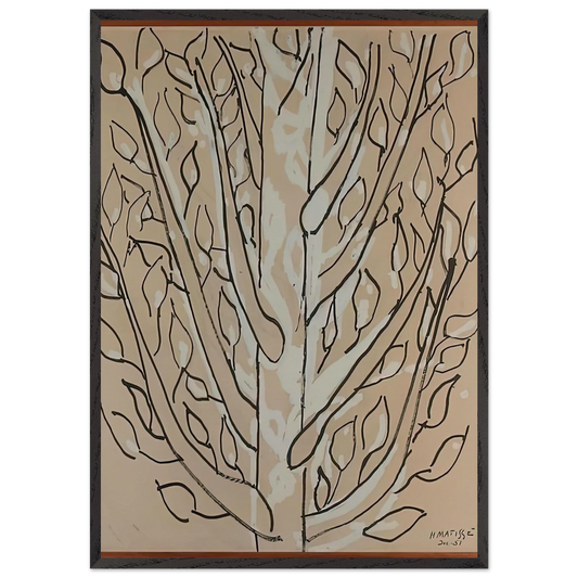 THE TREE 1951 - Henri Matisse 70x100 cm / 28x40 inches Framed Art Print – Black Wooden Frame