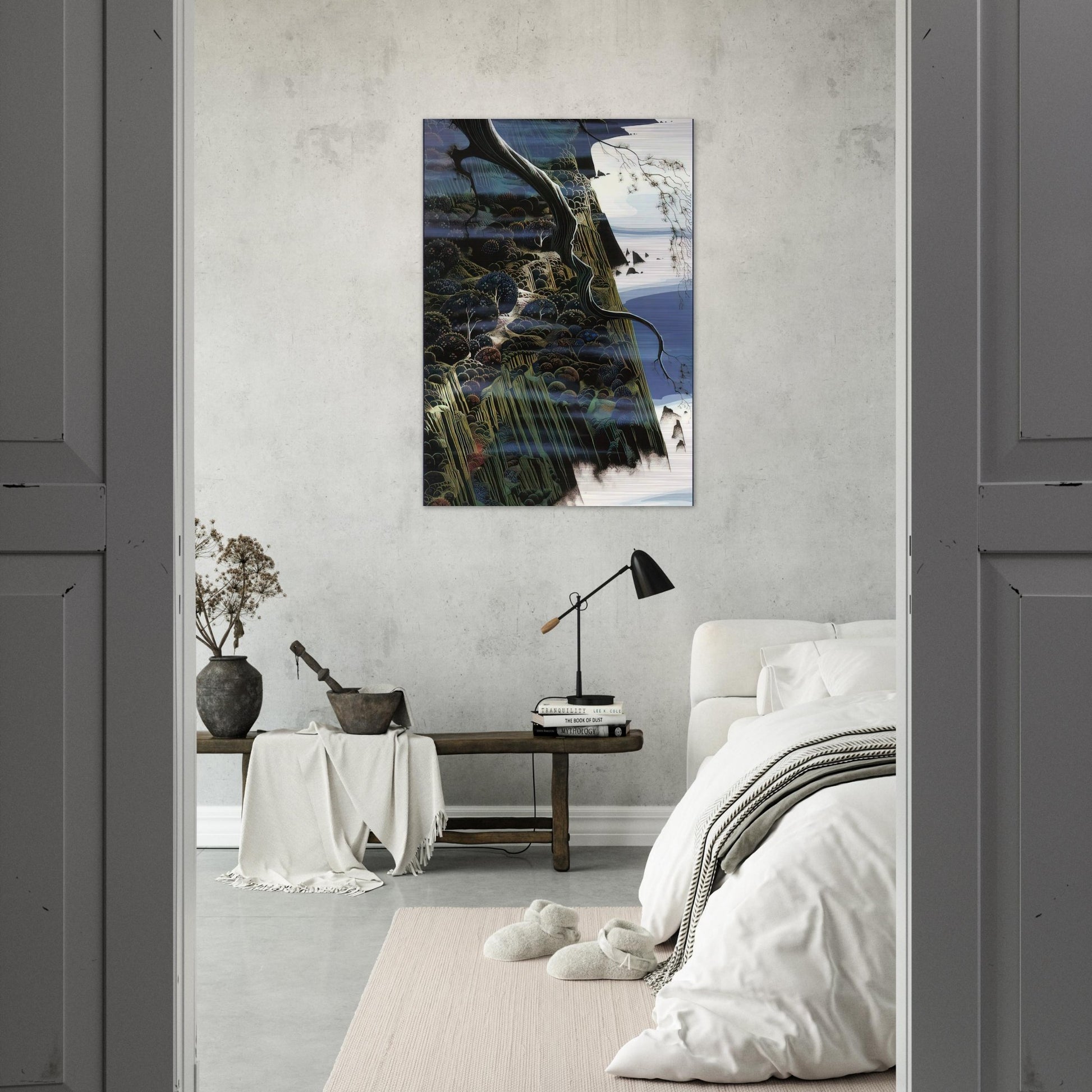 From Out of the Sea - Eyvind Earle Brushed Aluminum Print - 70x100 cm / 28x40 inches | Eyvind Earle Aluminum Print | Eyvind Earle Prints