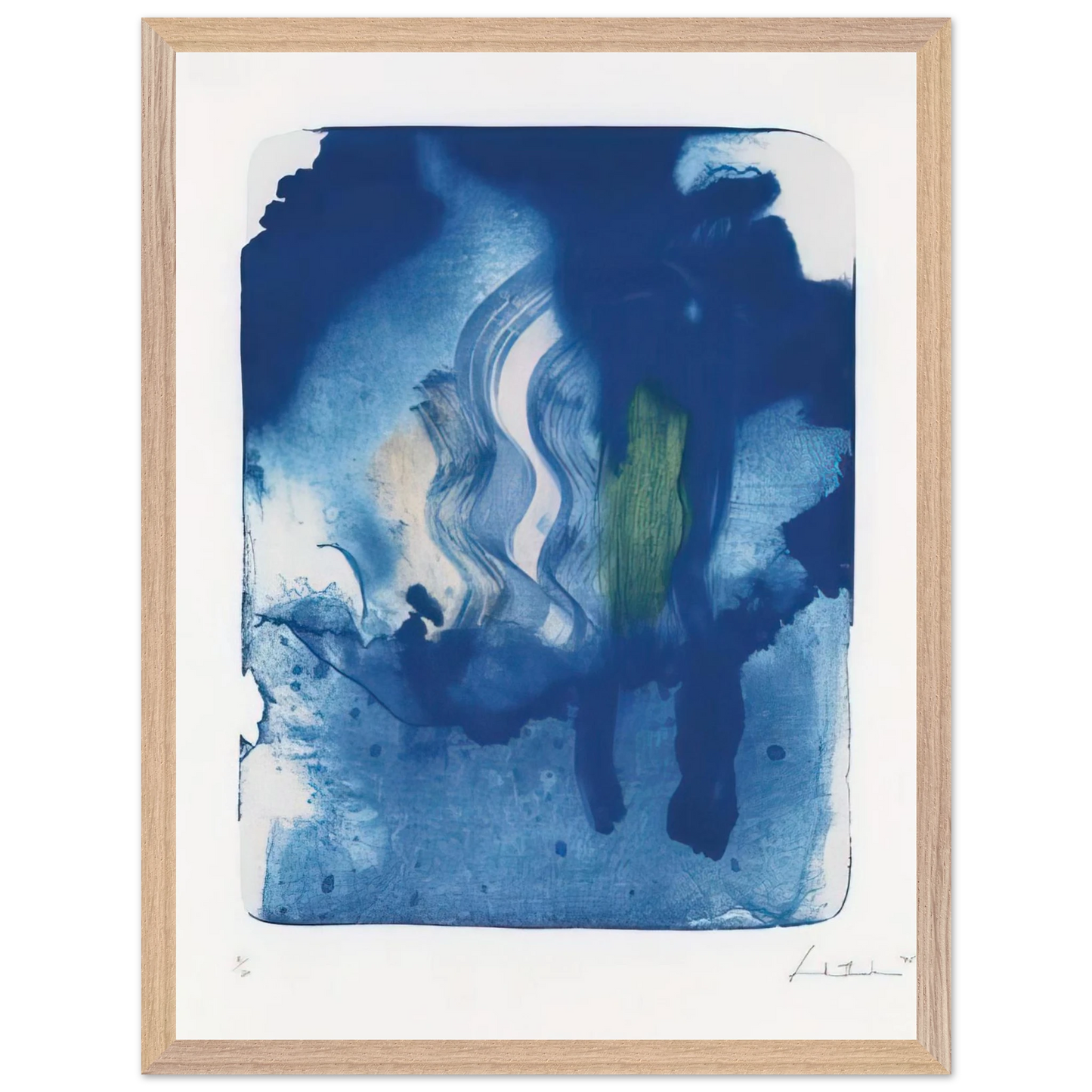 Helen Frankenthaler - Reflections V - 1995 Wall art - 15x20 cm / 6x8 inches - Fine Art Poster-canvas - -