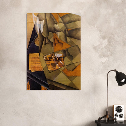 STILL LIFE 1914 - Juan Gris Brushed Aluminum Print - 70x100 cm / 28x40 inches | Juan Gris Aluminum Print | Juan Gris Prints