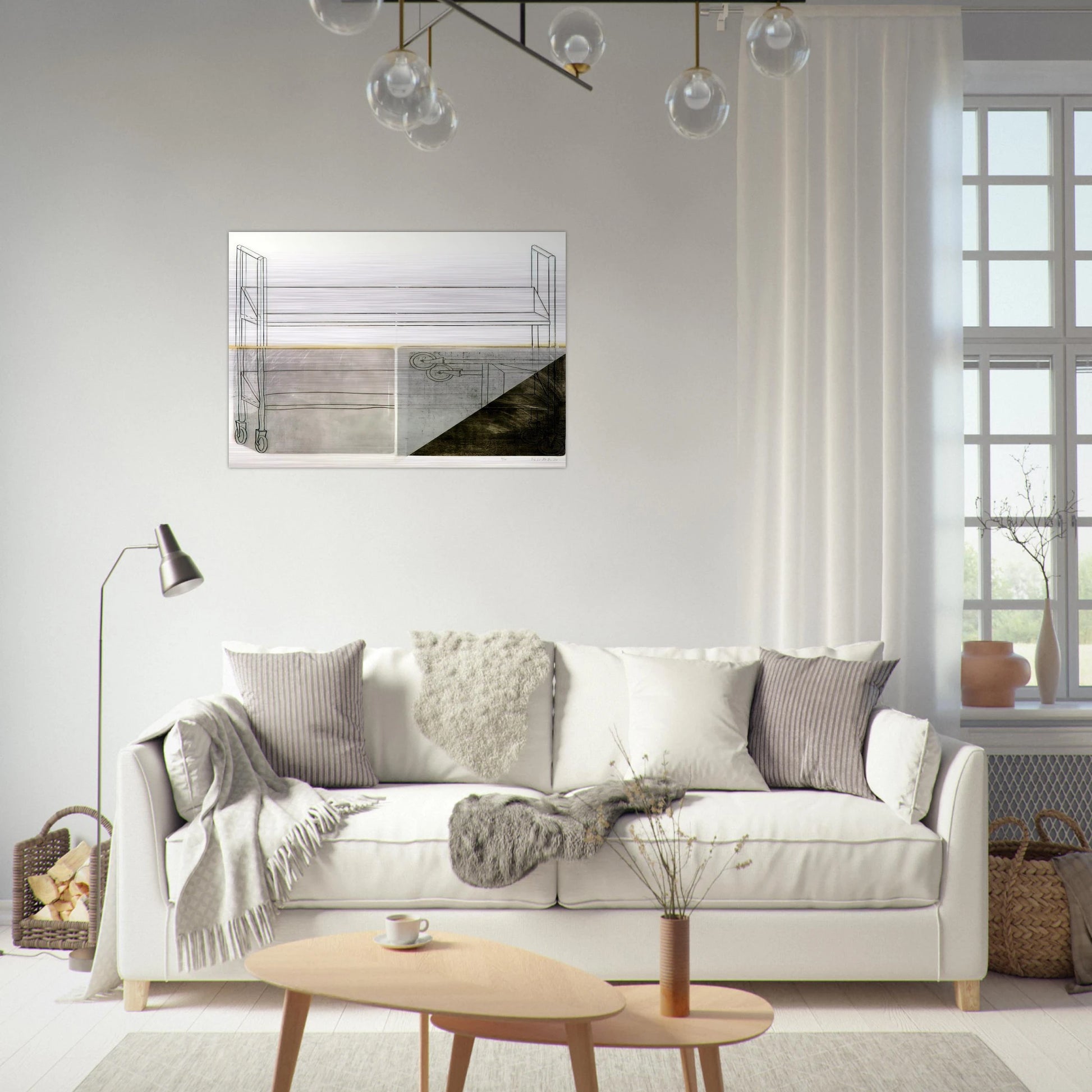 Large Trolley - 1972 - Dieter Roth Brushed Aluminum Print - 70x100 cm / 28x40 inches | Dieter Roth Aluminum Print | Dieter Roth Prints