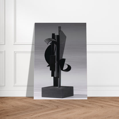 SKY HOOK MAQUETTE 1977 - Louise Nevelson Brushed Aluminum Print - 70x100 cm / 28x40 inches | Louise Nevelson Aluminum Print | Louise Nevelson Prints