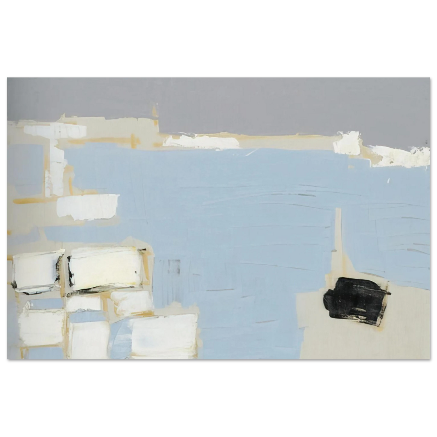 Nicolas de Stael - Marseille under snow - 1954 Fine Art Poster