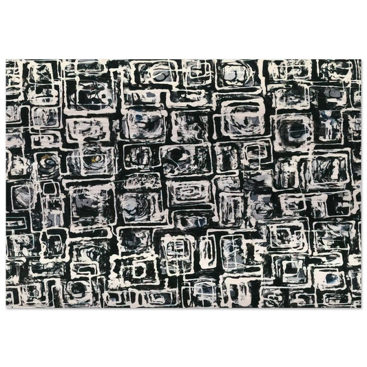 White Squares - Lee Krasner Brushed Aluminum Print - 70x100 cm / 28x40 inches | Lee Krasner Aluminum Print | Lee Krasner Prints