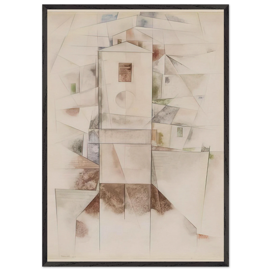 White Architecture - 1917 - Charles Demuth 70x100 cm / 28x40 inches Framed Art Print – Black Wooden Frame