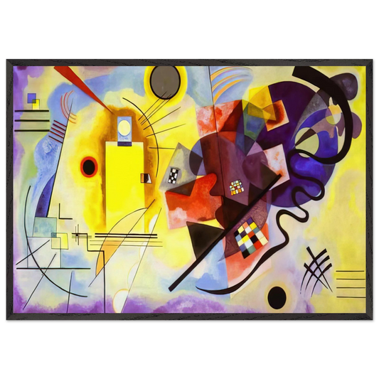 YELLOW RED BLUE 1925 - Wassily Kandinsky 70x100 cm / 28x40 inches Framed Art Print – Black Wooden Frame