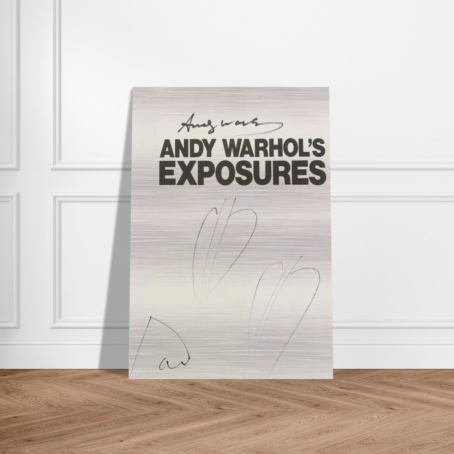 Butterfly Hearths  Andy Warhol's Exposures  - Andy Warhol Brushed Aluminum Print - 70x100 cm / 28x40 inches | Andy Warhol Aluminum Print | Andy Warhol Prints