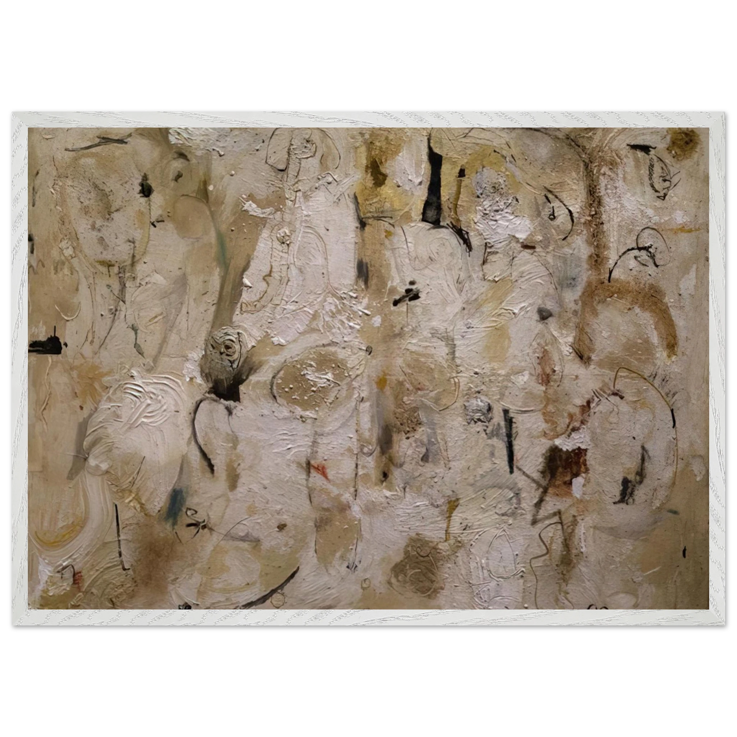 Helen Frankenthaler - Painted on 21st Street - 1951 Wall art - 60x80 cm / 24x32 inches - Premium Wooden Framed Poster With Fine Art Paper-canvas - Wood frame