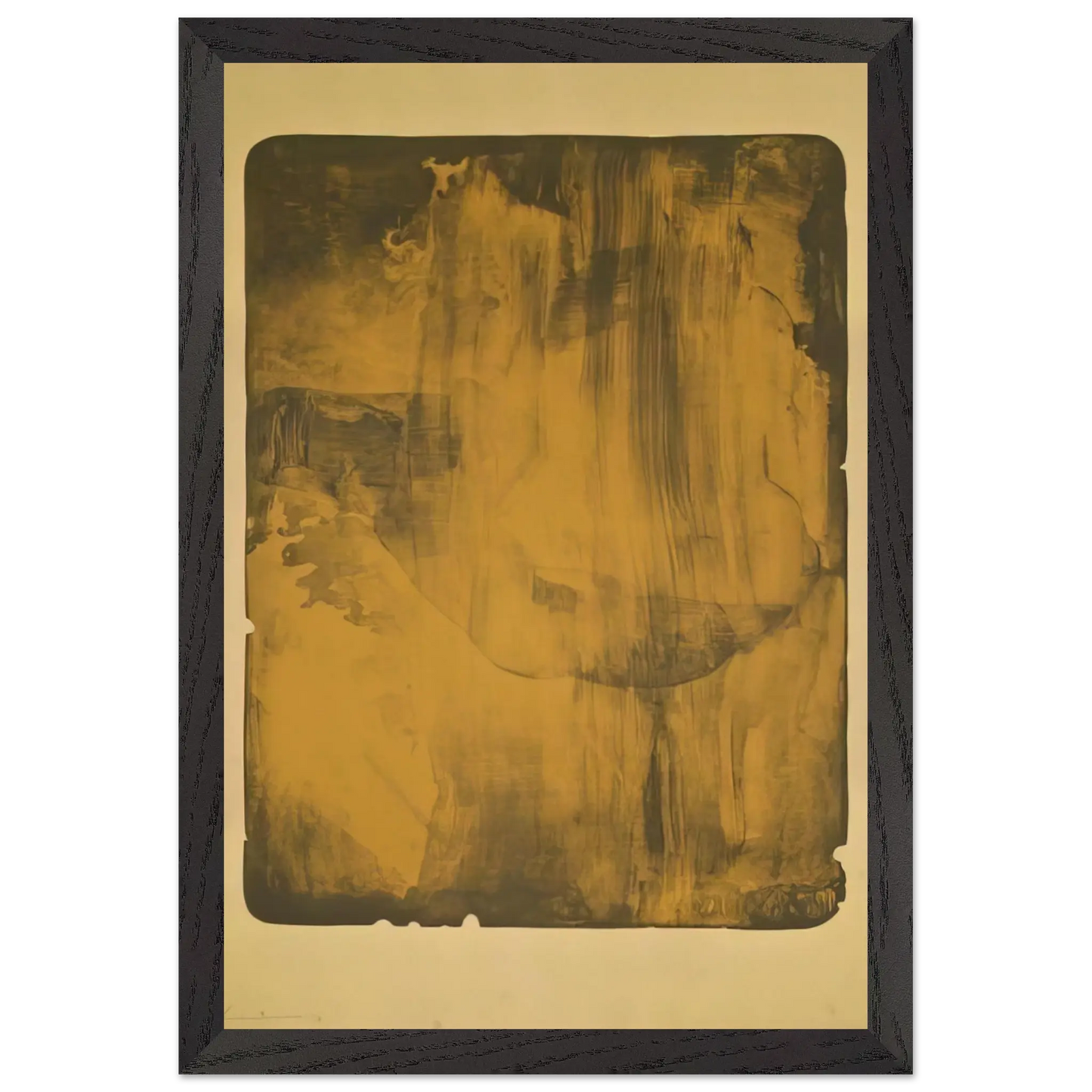Helen Frankenthaler - Bronze Smoke - 1978 Wall art - 27x35 cm / 11x14 Inches - Premium Wooden Framed Poster With Fine Art Paper - White frame