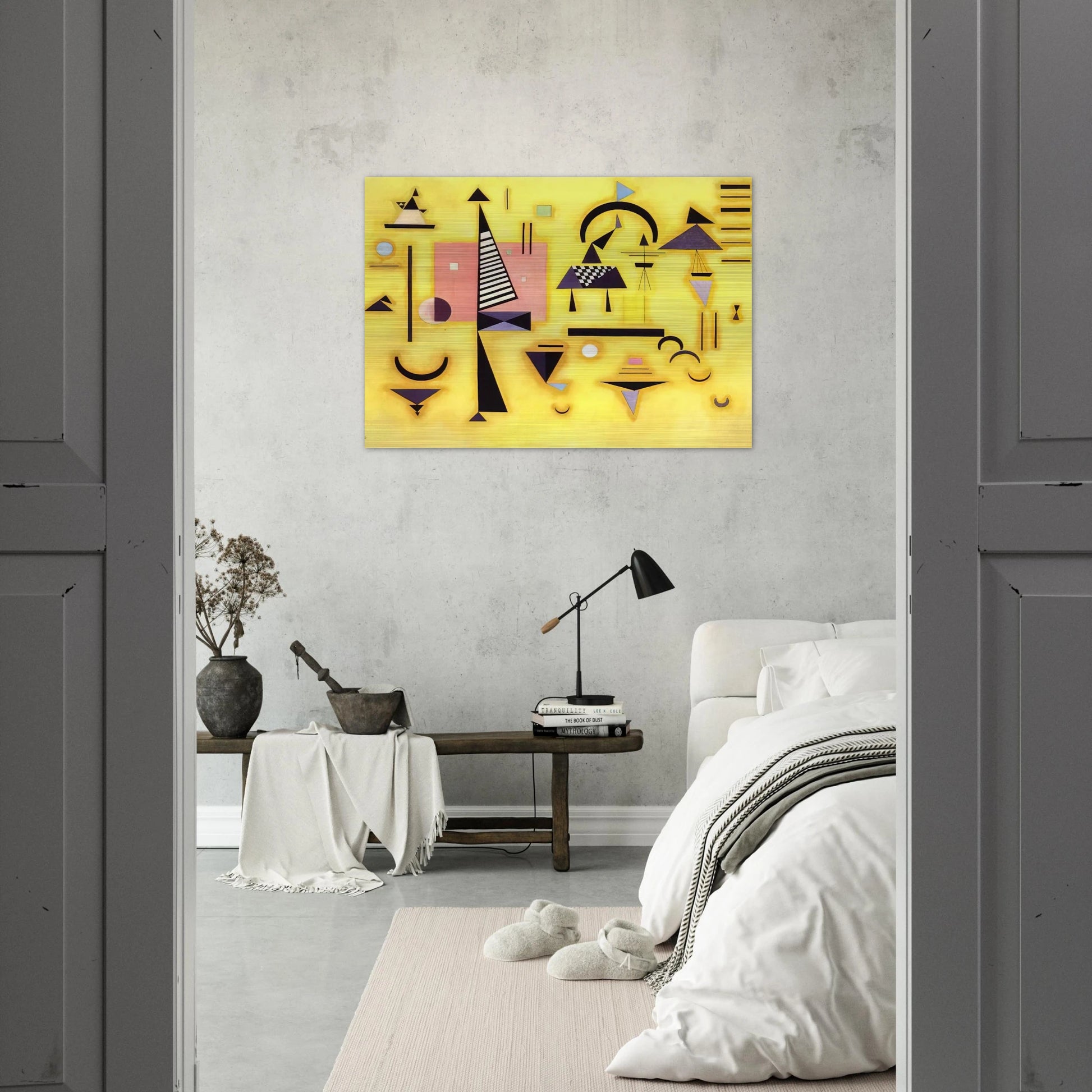DECISIVE PINK 1932 - Wassily Kandinsky Brushed Aluminum Print - 70x100 cm / 28x40 inches | Wassily Kandinsky Aluminum Print | Wassily Kandinsky Prints