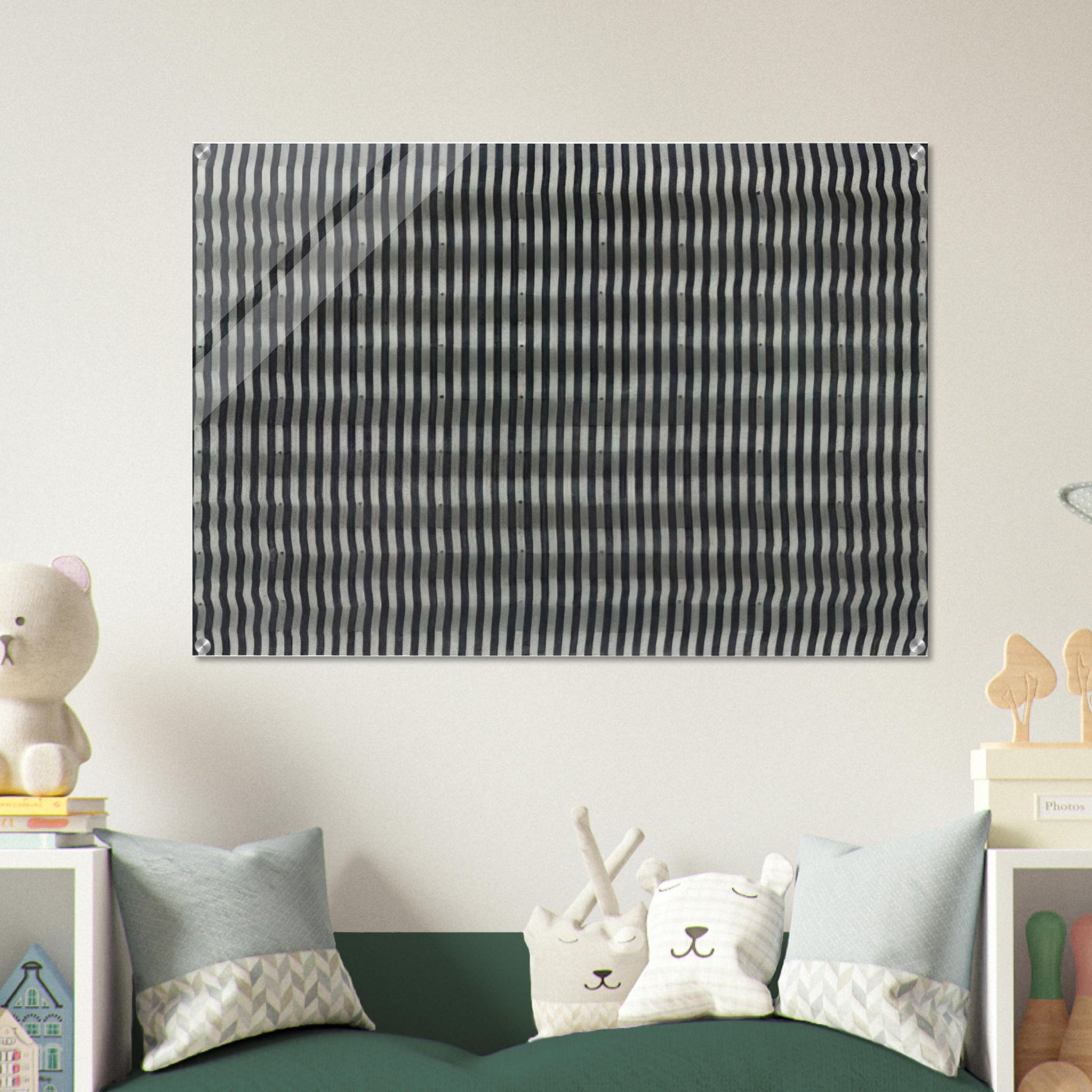 Untitled Striped Surface - 1961 - Enrico Castellani Acrylic Print - 70x100 cm / 28x40″ inches