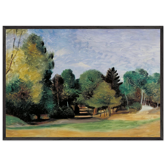 LANDSCAPE NEAR BARBIZON 1922 - Andre Derain 70x100 cm / 28x40 inches Framed Art Print – Black Wooden Frame