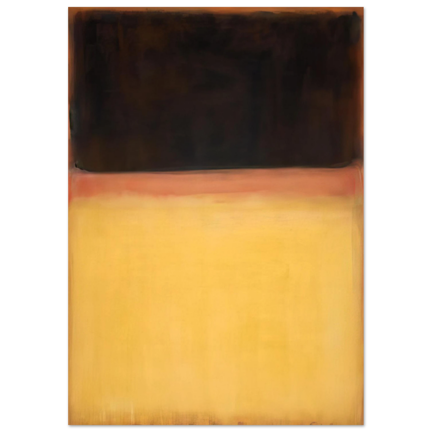Mark Rothko - No.9 Dark over Light Earth - 1954 Wall Art - 21x29.7 cm / 8x12" - Premium Wooden Framed Poster With Fine Art Paper - Black frame