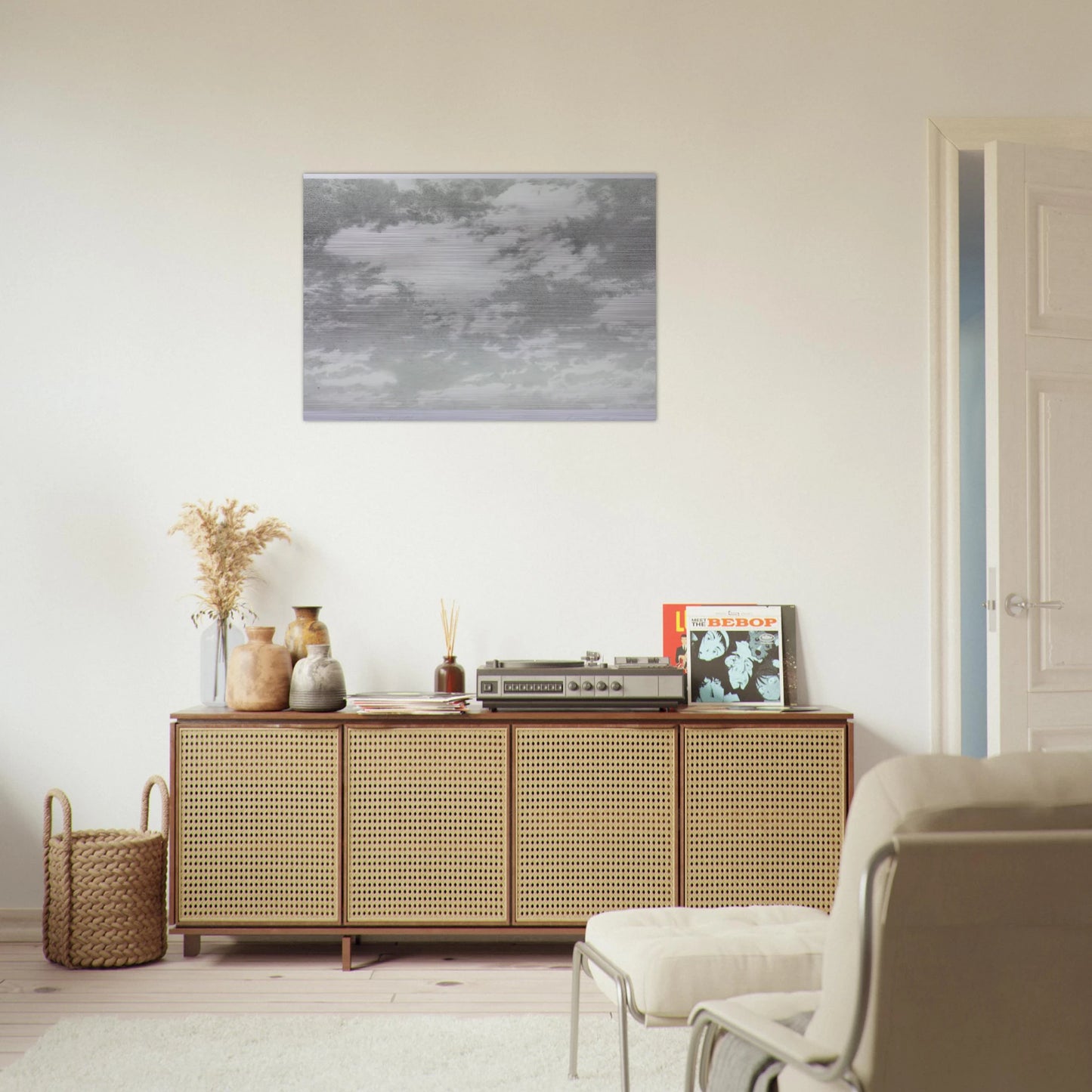 SKY 1975 - Vija Celmins Brushed Aluminum Print - 70x100 cm / 28x40 inches | Vija Celmins Aluminum Print | Vija Celmins Prints